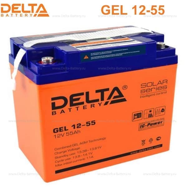 Аккумуляторная батарея Delta GEL 12-55 в Сочи